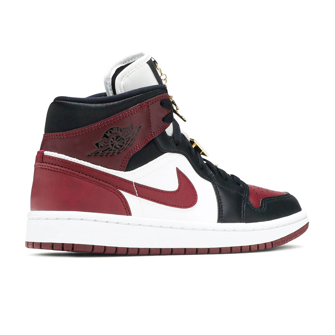 NIKE AIR JORDAN 1 MID SE BLACK DARK BEETROOT BORDEUX NIKE AIR JORDAN 1 MID SE BLACK DARK BEETROOT BORDEUX