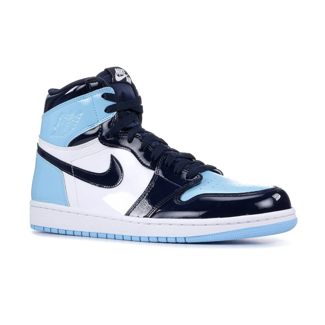 NIKE AIR JORDAN 1 RETRO HIGH UNC PATENT NIKE AIR JORDAN 1 RETRO HIGH UNC PATENT