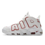 NIKE AIR MORE UPTEMPO WHITE VARSITY RED OUTLINE